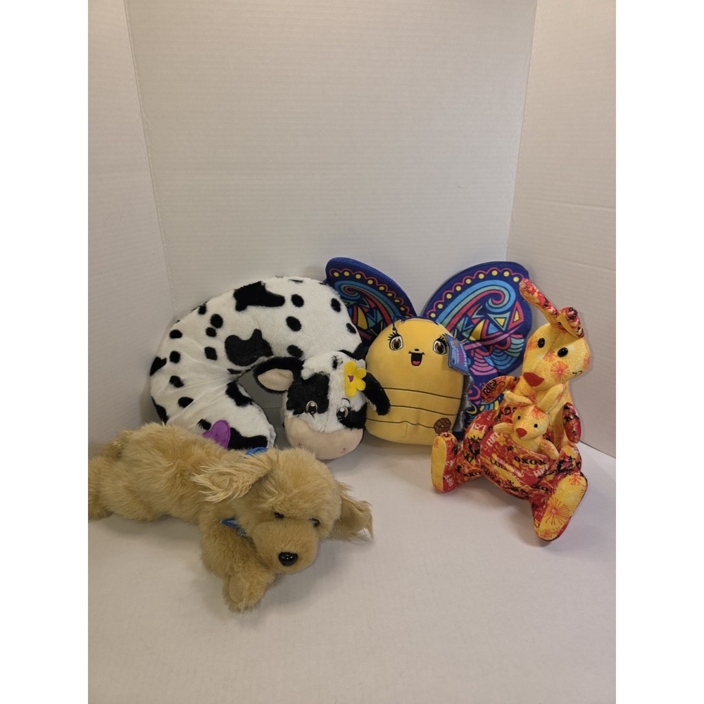 Little Brownie Bakers Girl Scout Plush Kangaroo Butterfly Puppy Cow Lot Of 4